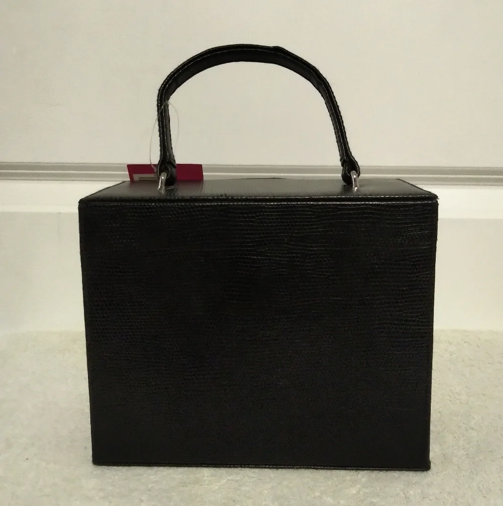 BRAND NEW Paris Hilton Black Top-Handle Bag With Zip Pouch